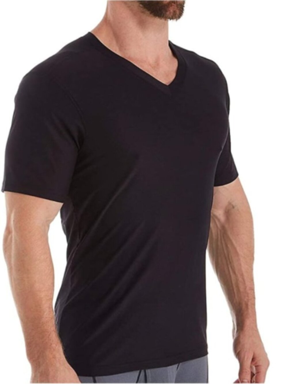 ExOfficio Mens Medium Give N Go Sport Mesh V Neck Undershirt Black NWT Travel